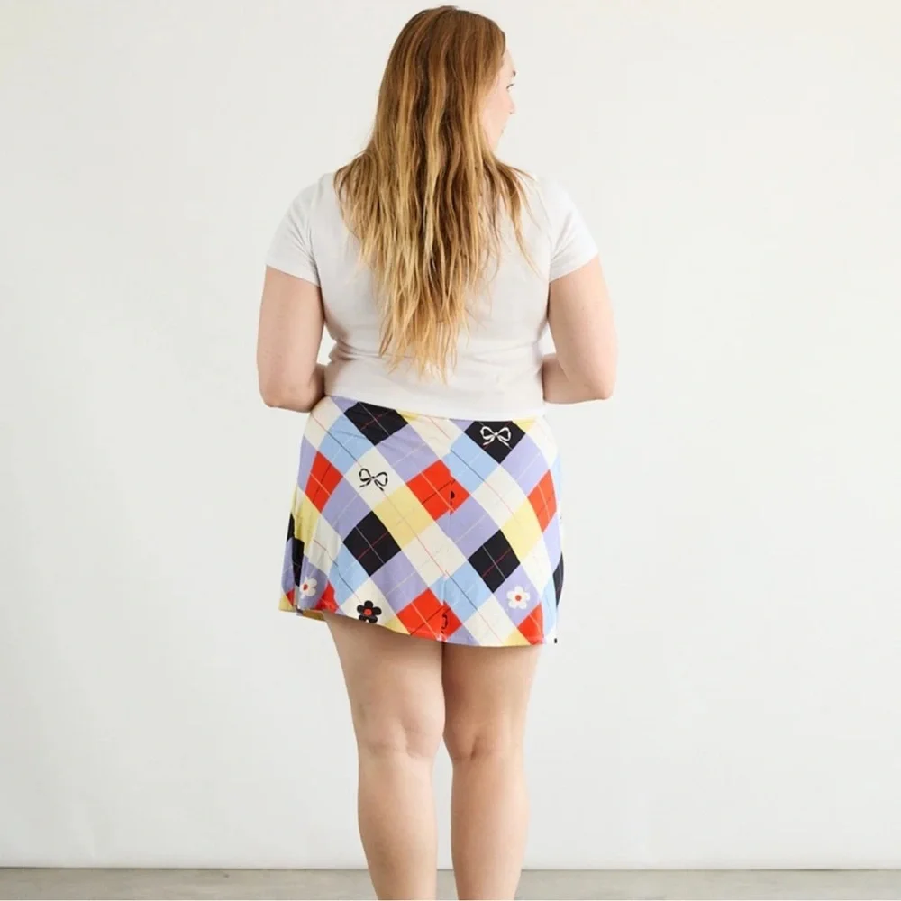 NWT LISA SAYS GAH CIRQUE ARGYLE DARCY SKORT - Picture 3 of 8